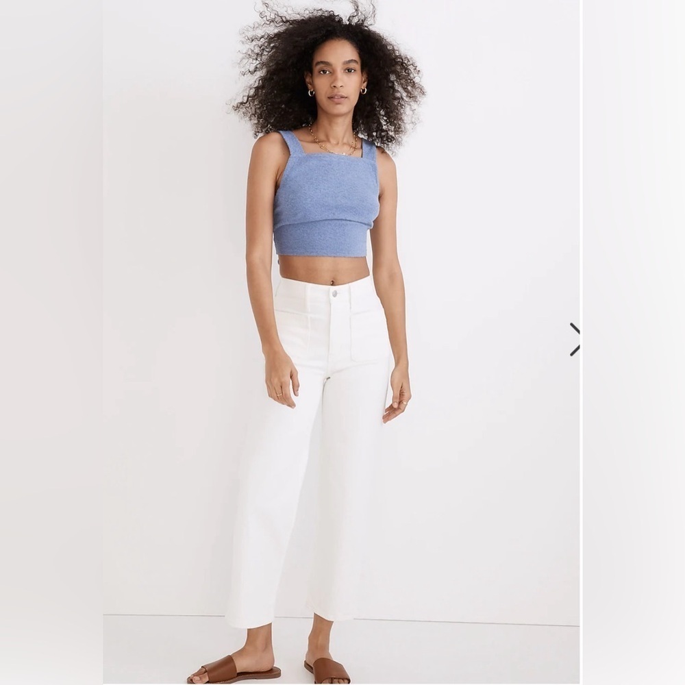 NWT Madewell The Tall Perfect Vintage Wide-Leg Jean in Tile White size 23T